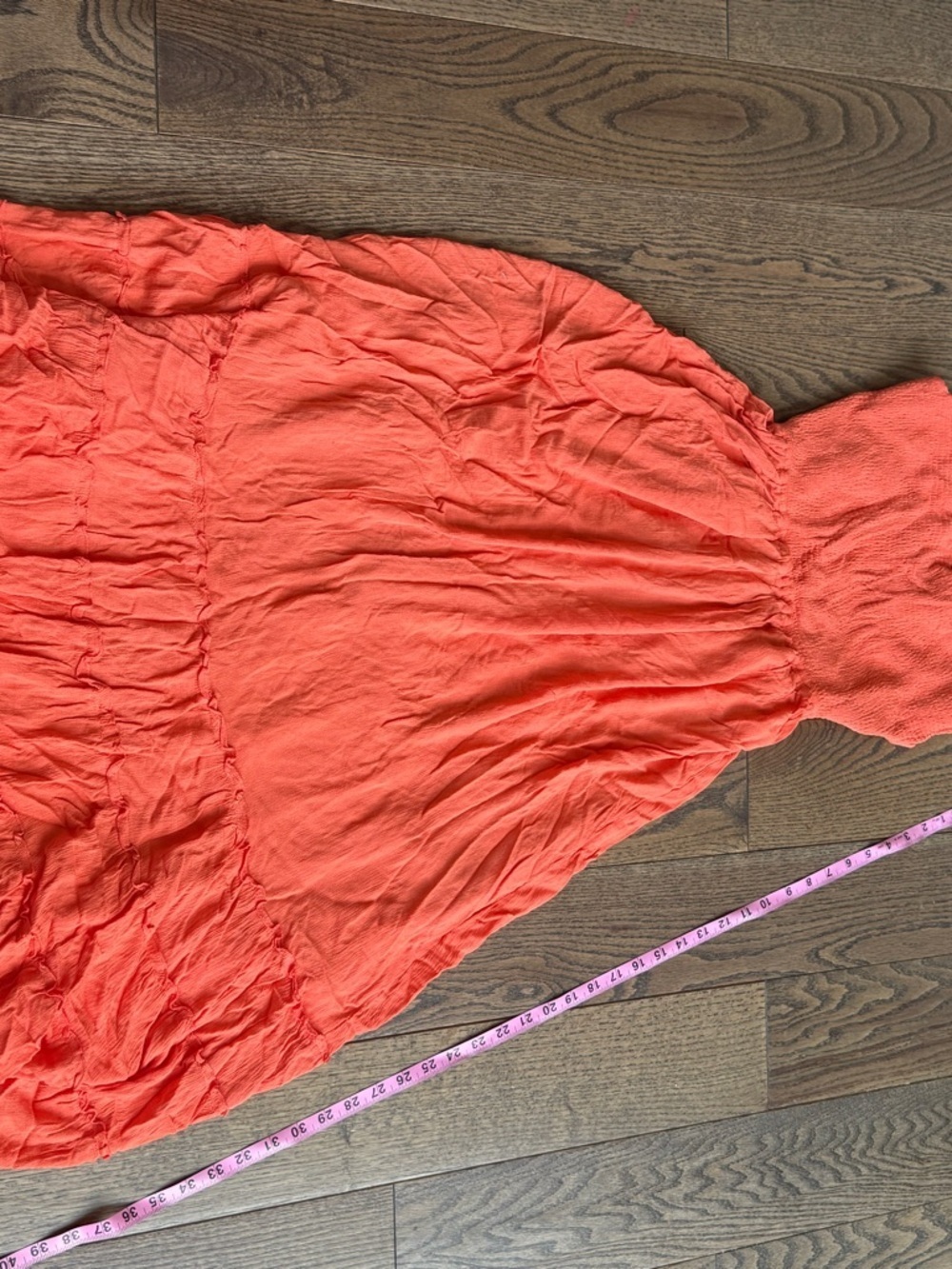 In Loom Coral Smocked Tiered Maxi Dress - Size M - Bump Friendly! - Picture 4 of 10